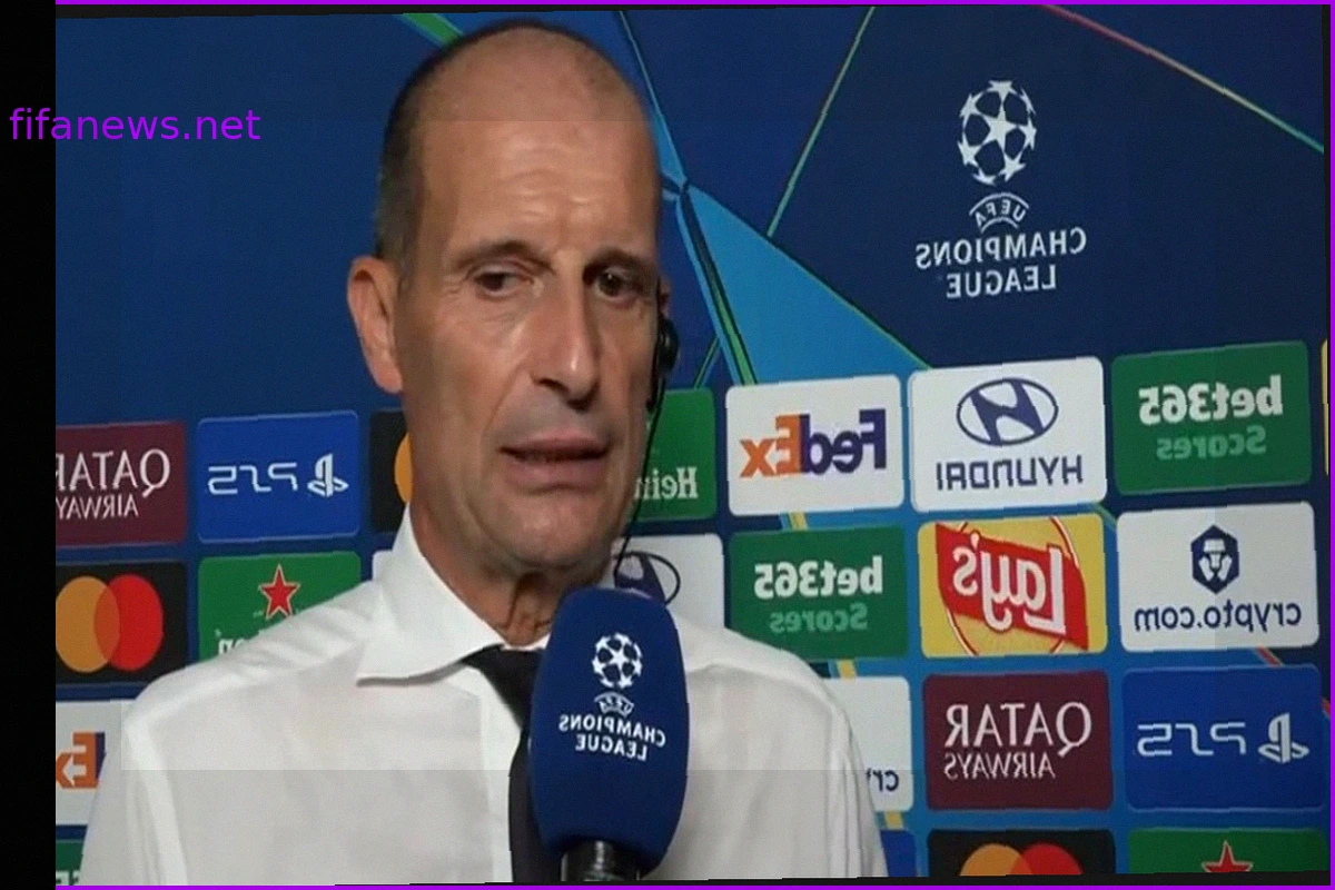 Allegri: "Very angry about the result." Then explains the delay to the microphones.