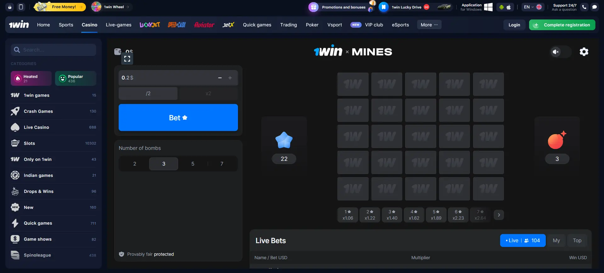 1Win Mines Grid-Based Strategy and Suspense